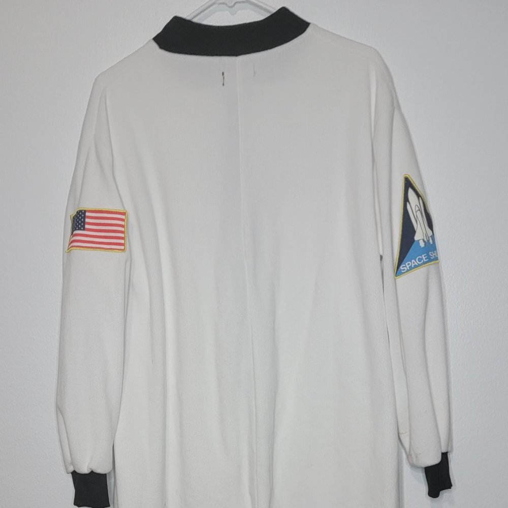NASA Astronaut One Piece Silver Lilly Pajamas White Sz Adult S Small Halloween - Picture 7 of 7